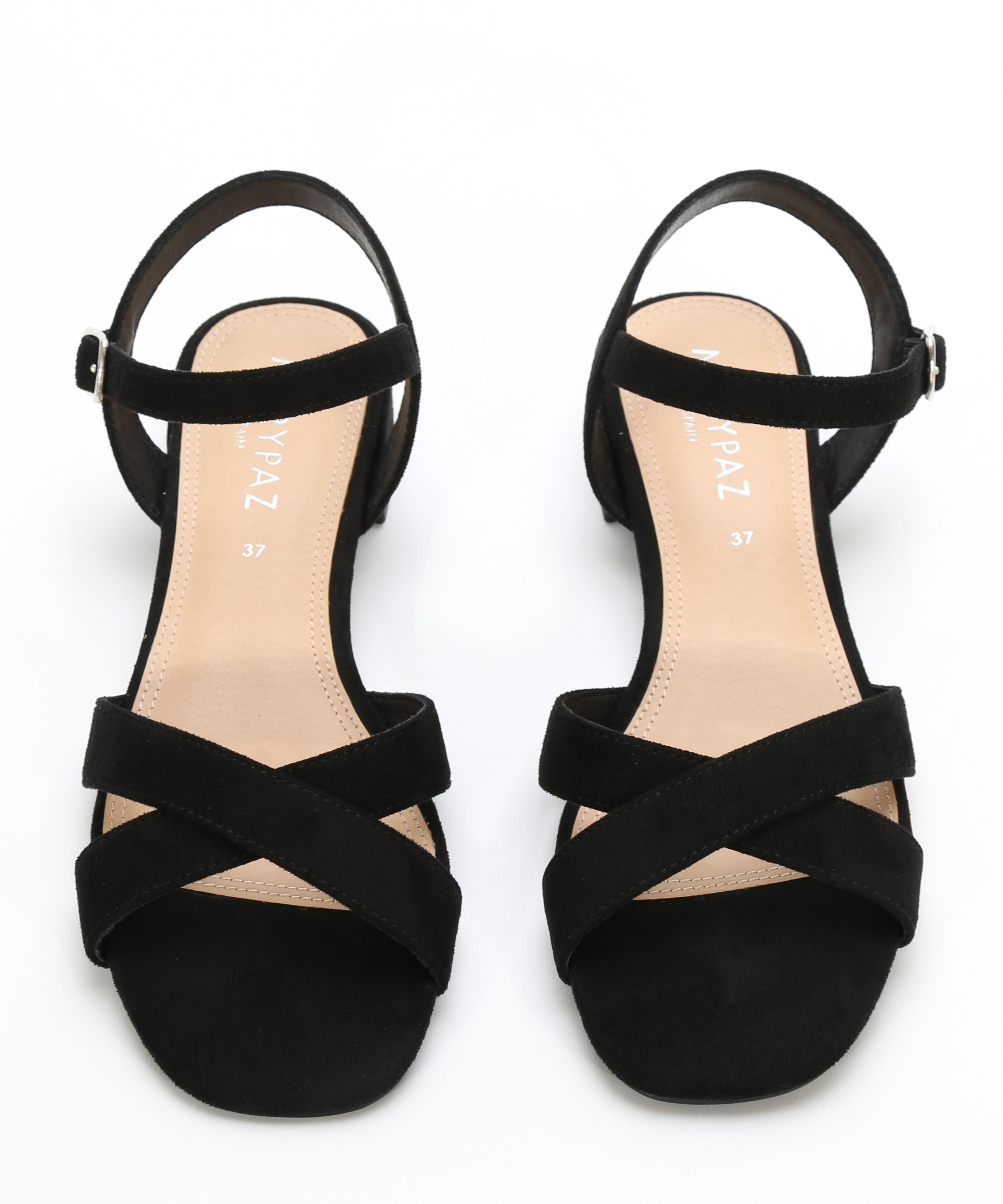 Sandalia tac&oacute;n tiras cruzadas image number null